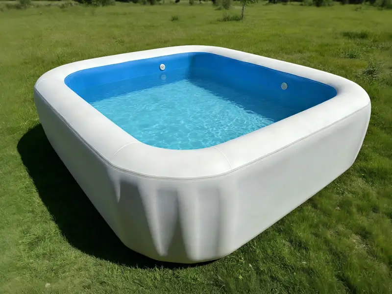Rectangular drop stitch inflatable pool