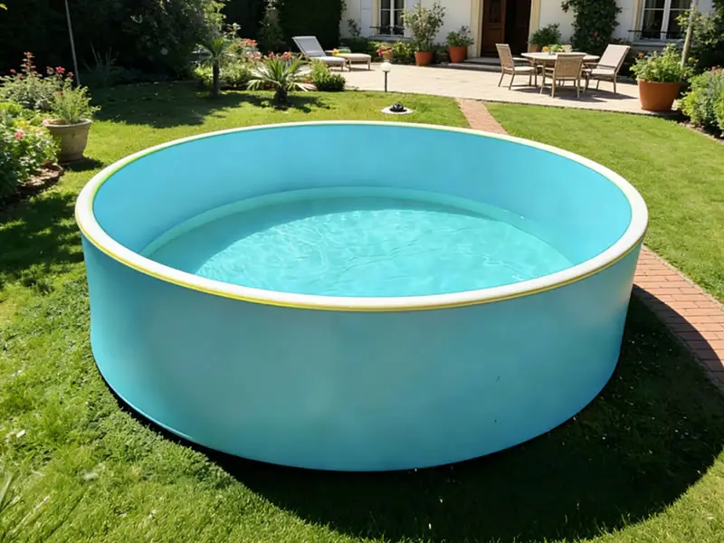 Round drop stitch inflatable pool