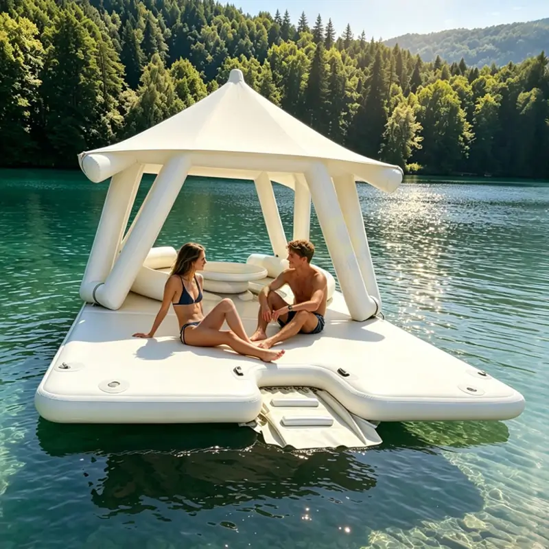 New Inflatable Floating Platform With Canopy