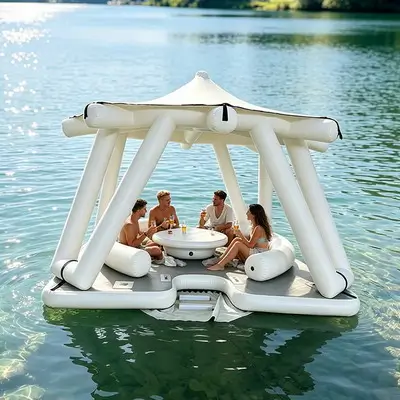 New Inflatable Platform With Tent, Floating Platform Island