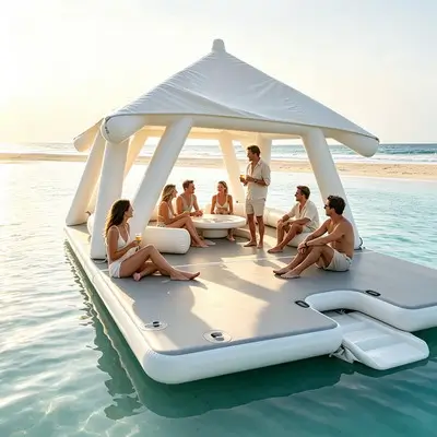 New Inflatable Floating Platform With Canopy