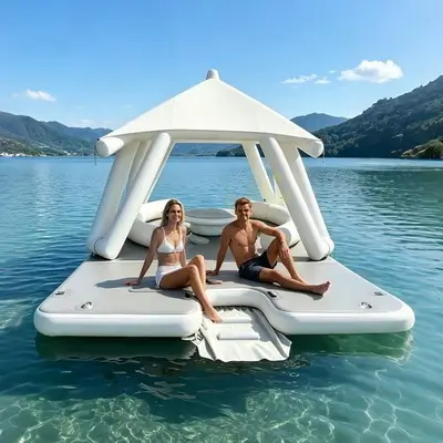New Inflatable Floating Platform With Canopy