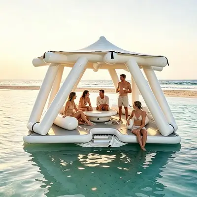 New Inflatable Platform With Tent, Floating Platform Island