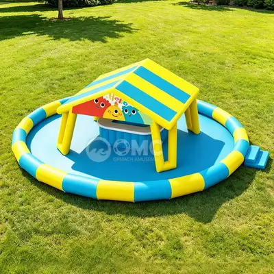 Inflatable pool bar with canopy new