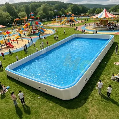 Large square drop stitch inflatable pool | manufacturer factory wholesale new