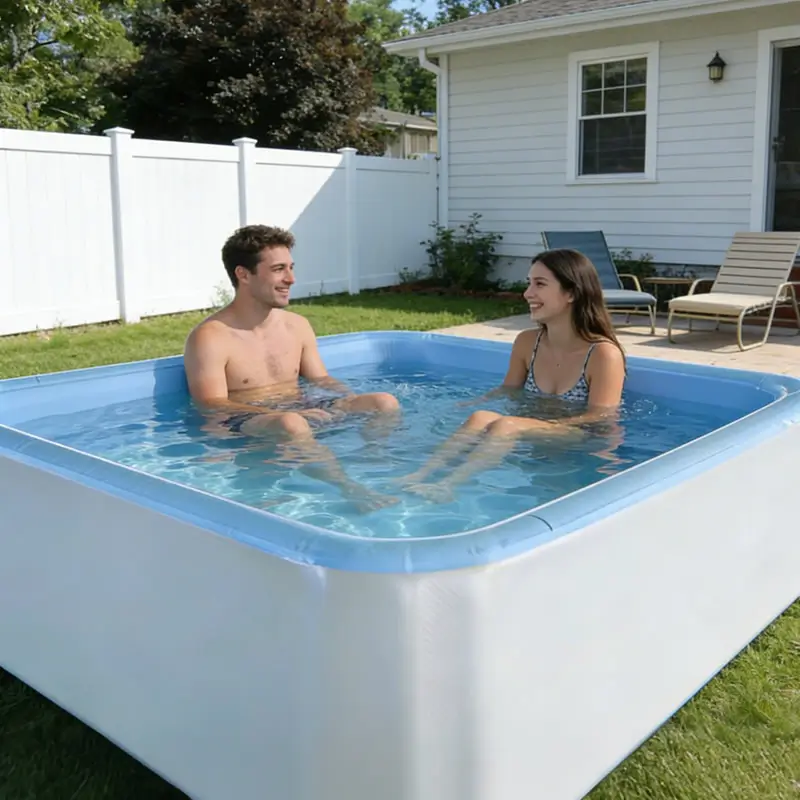 Square Inflatable Swimming Pool with Seat - 2026 New Design