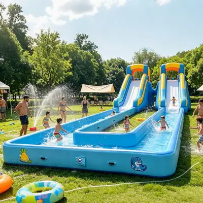 U-shaped drop stitch inflatable pool