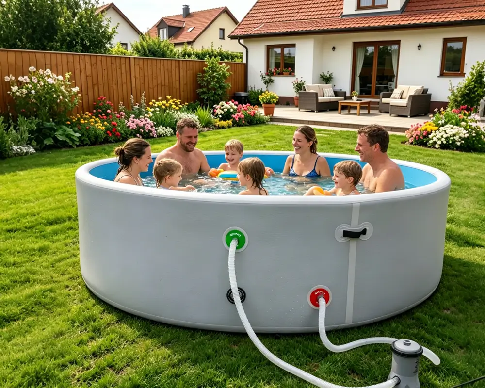 Inflatable pool for family
