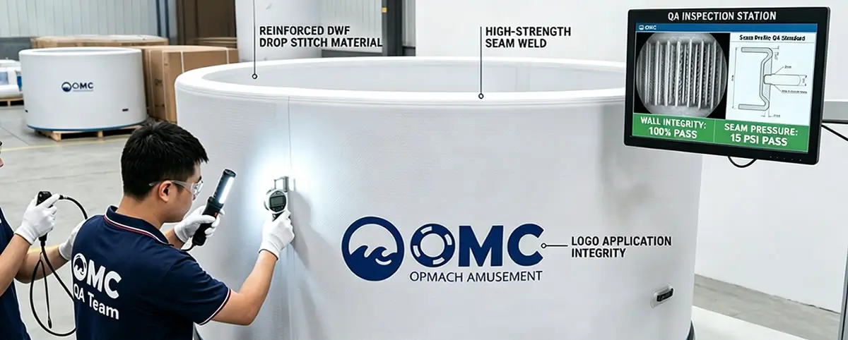 Industrial-grade drop stitch pool manufacturing line with reinforced multi-layer PVC side walls