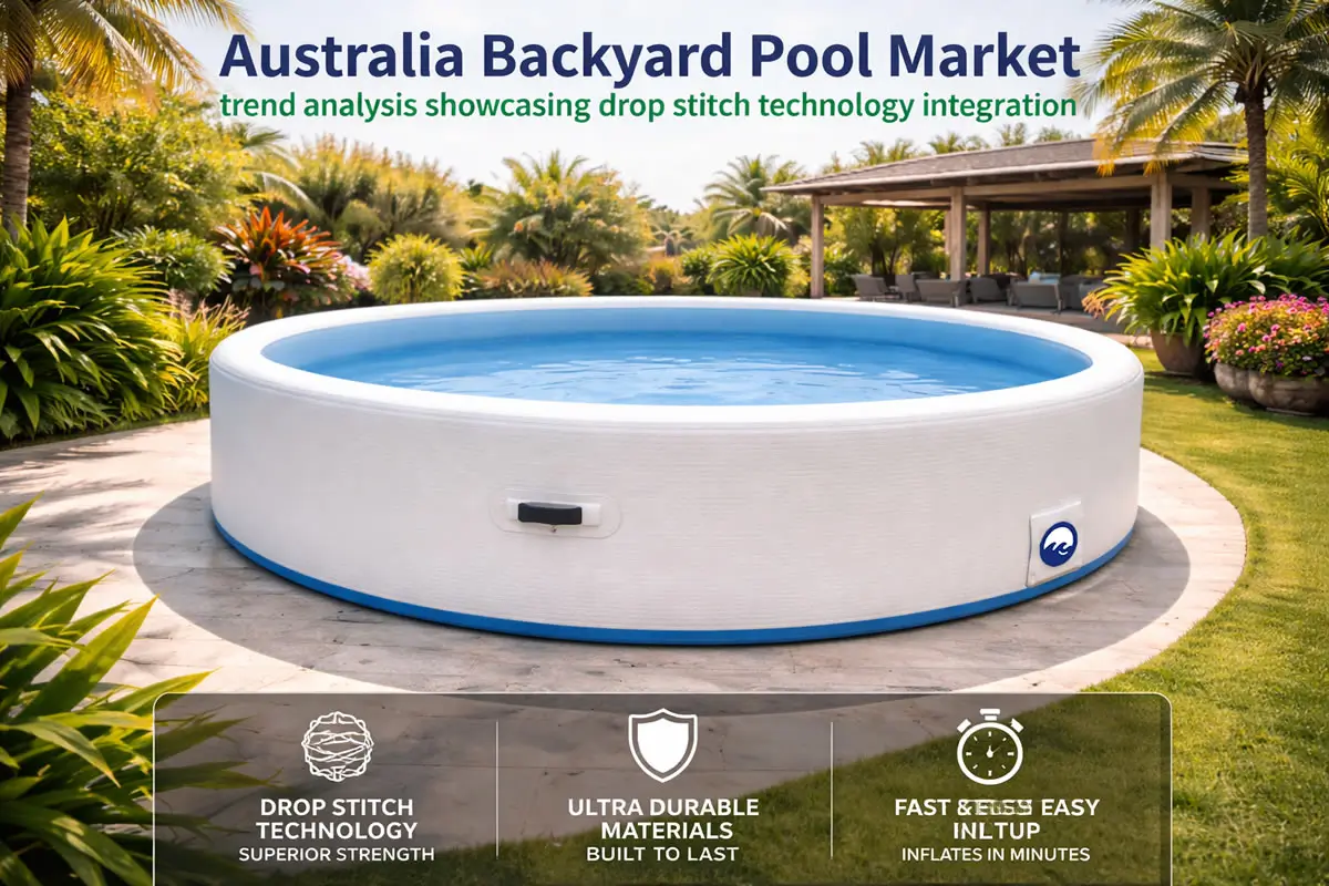 Australia Backyard Pool Market trend analysis showcasing drop stitch technology integration