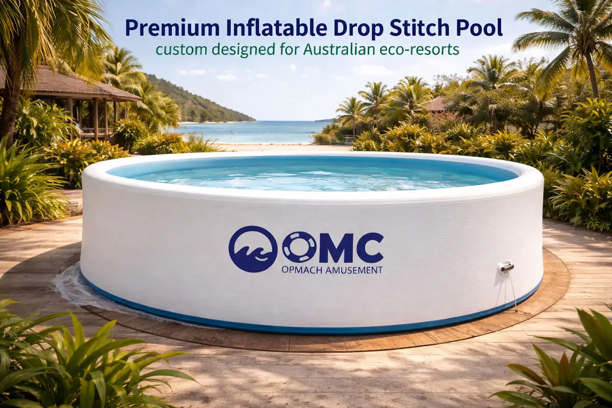 Premium Inflatable Drop Stitch Pool custom designed for Australian eco-resorts